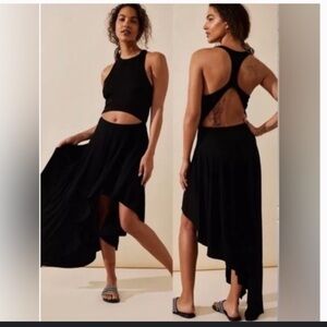 New Free People Beach Bethany Midi Cut Out Dress